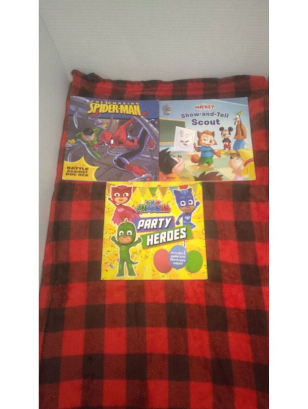 Kids Character Books Lot of 3 Spider-Man Mickey Mouse PJ Masks Disney Marvel